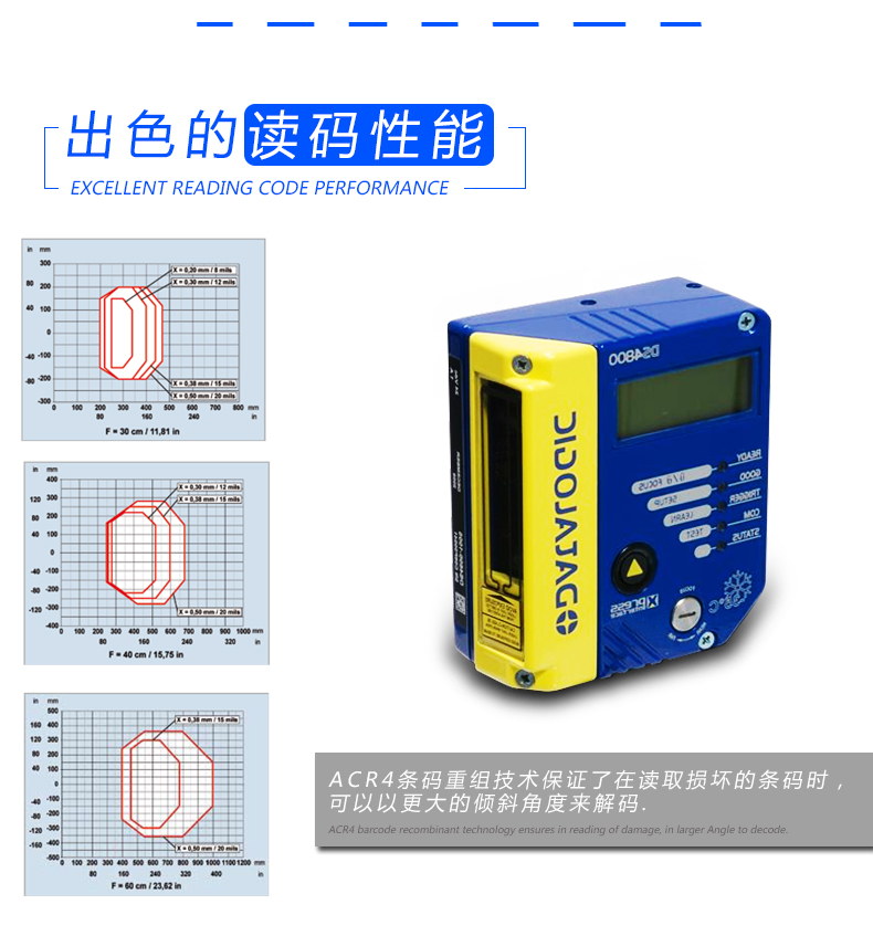 Datalogic DS4800條碼閱讀器具有出色的讀碼性能